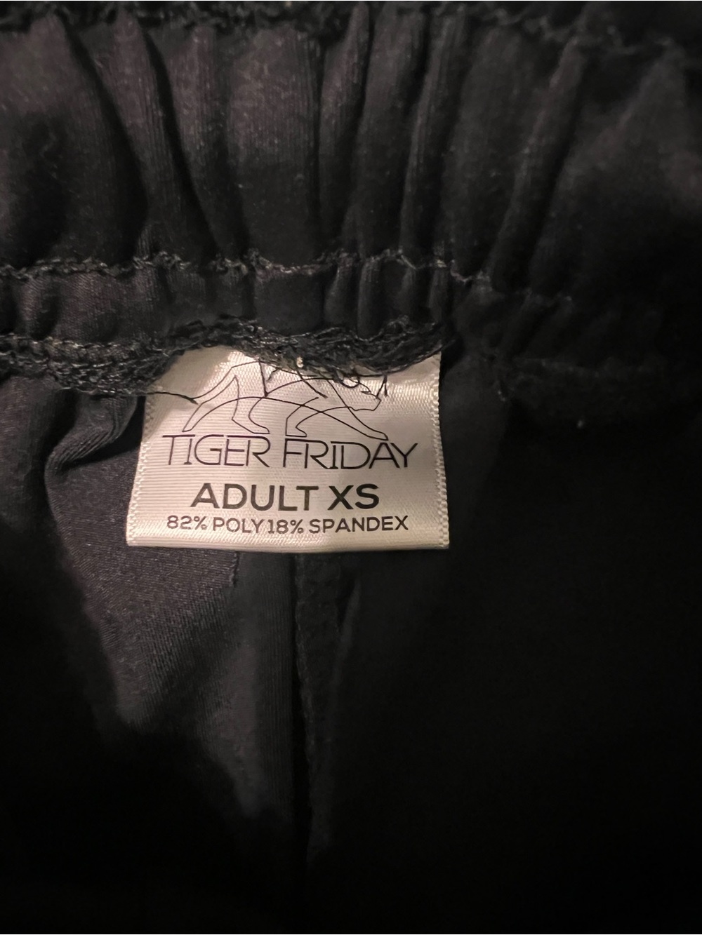 Tiger Friday Leopard Black Dance Pants Adult XS Animal Print Streetwear - Picture 2 of 2